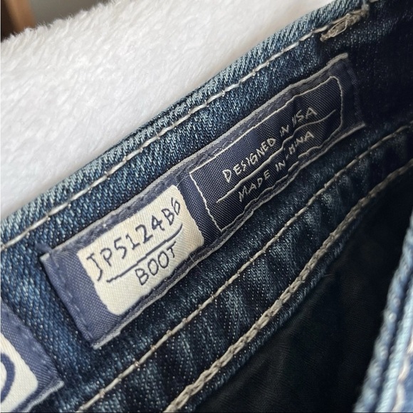 Miss Me Jeans Sz 30x32 Bootcut Sequined Dark Wash Y2K Bling Western JP5124B6 EUC - Picture 6 of 15